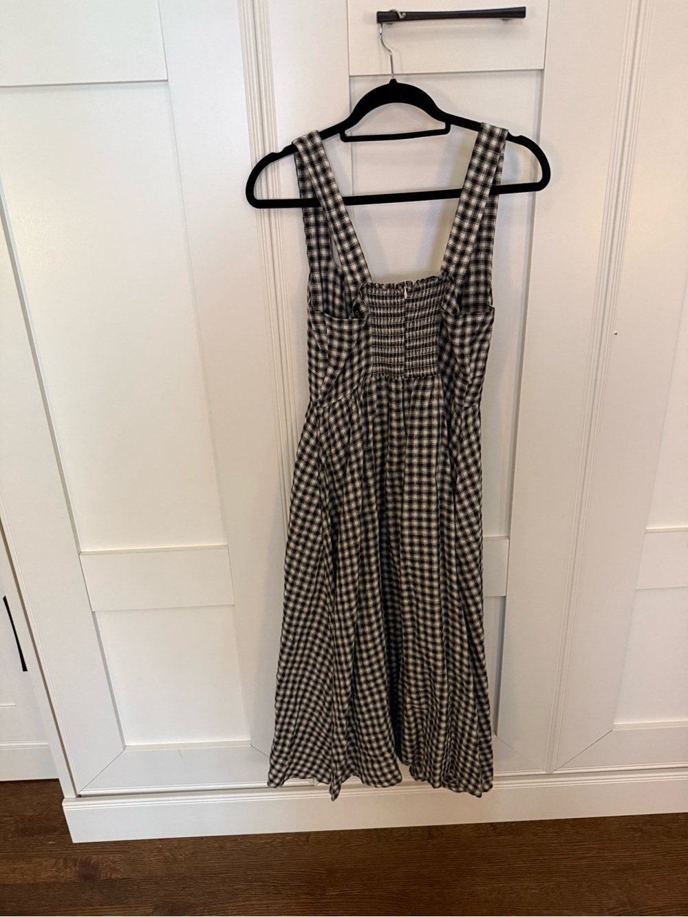 Quince Black and White Gingham Midi Sundress - Picture 3 of 6